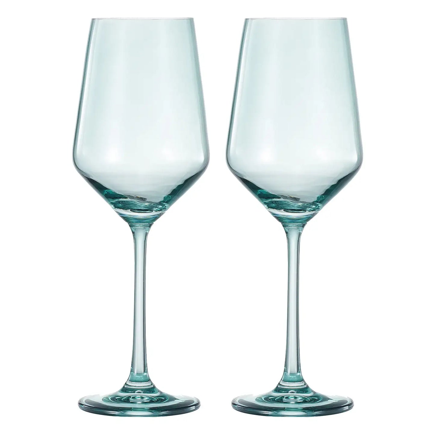 Tonal Stemmed Wine Glassware, Forest Green, Set of 2