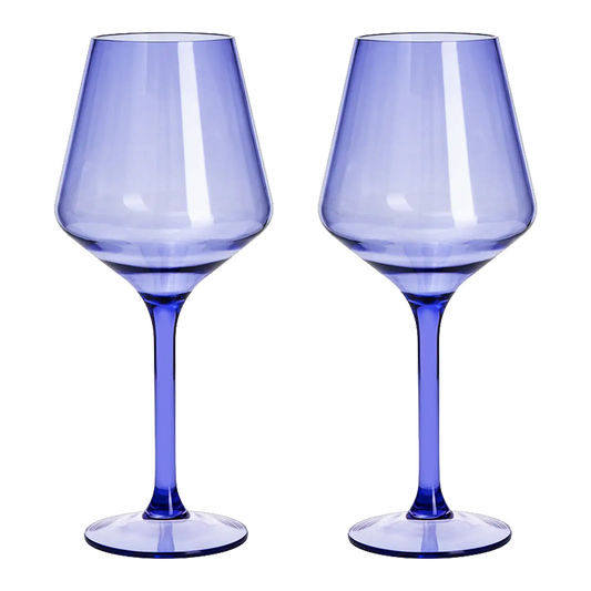 Saint Tropez Acrylic Stemmed Wine Glassware, Set of 2