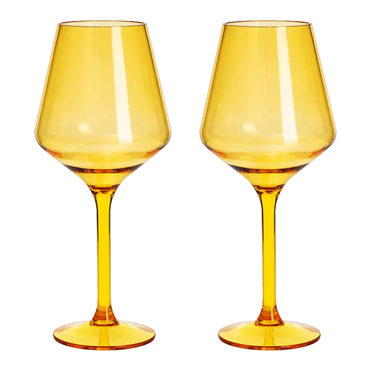 Saint Tropez Acrylic Stemmed Wine Glassware, Set of 2