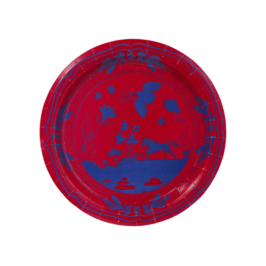 Paine's Dallas Pony Red and Blue Dessert Collegiate Paper Plates - 50 Pack