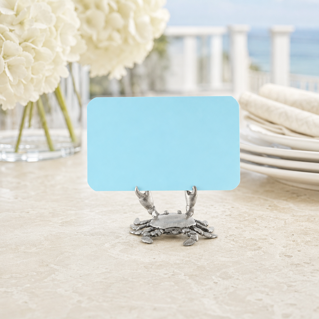 Pewter Crab Place Card Holder