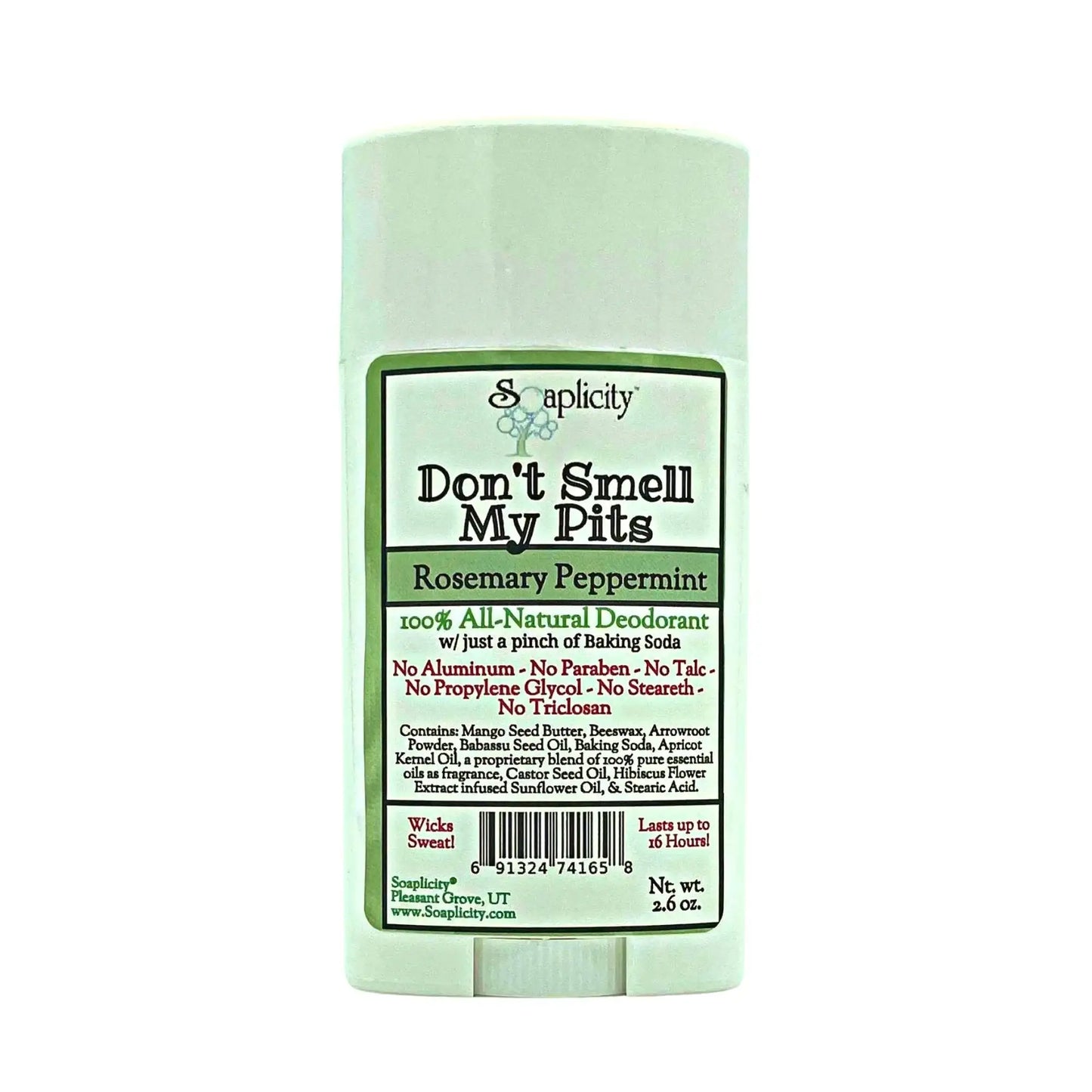 Don't Smell My Pits Natural Deodorant - Rosemary Peppermint