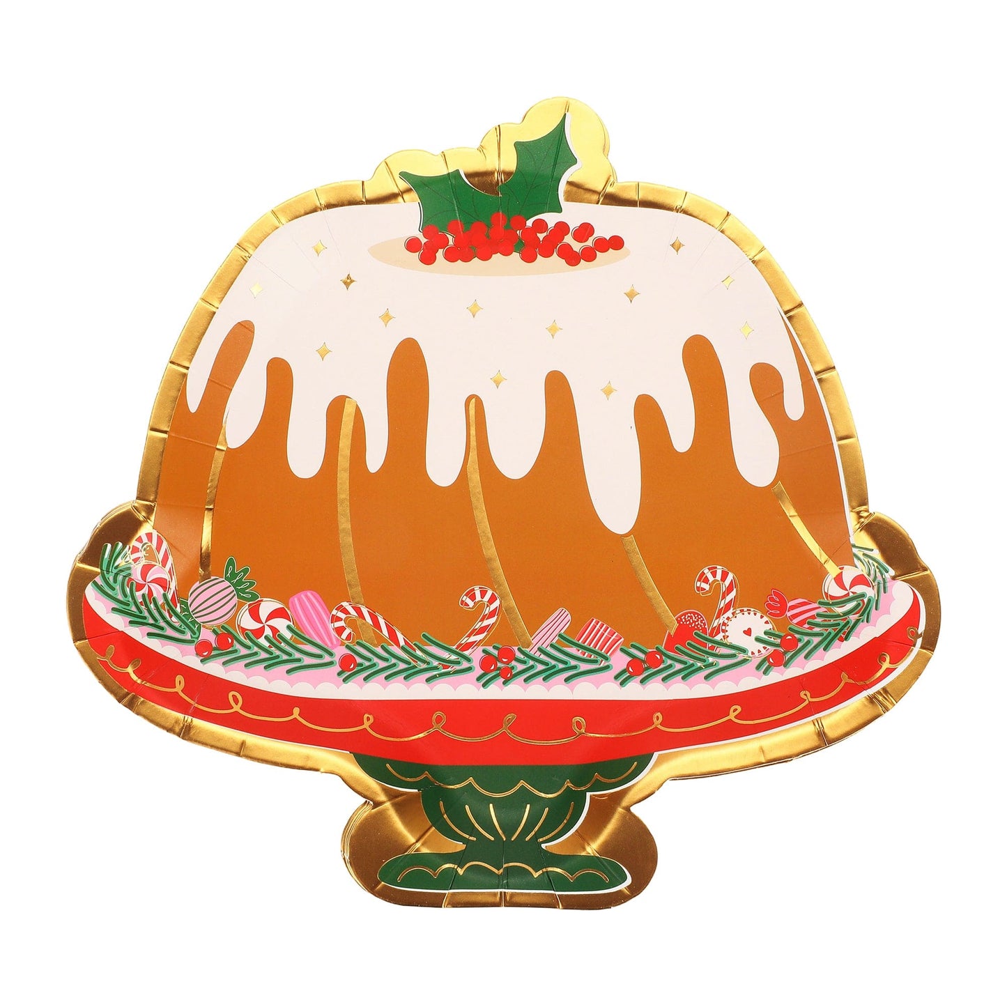 Holiday Bundt Cake Dessert Plates (10 count)