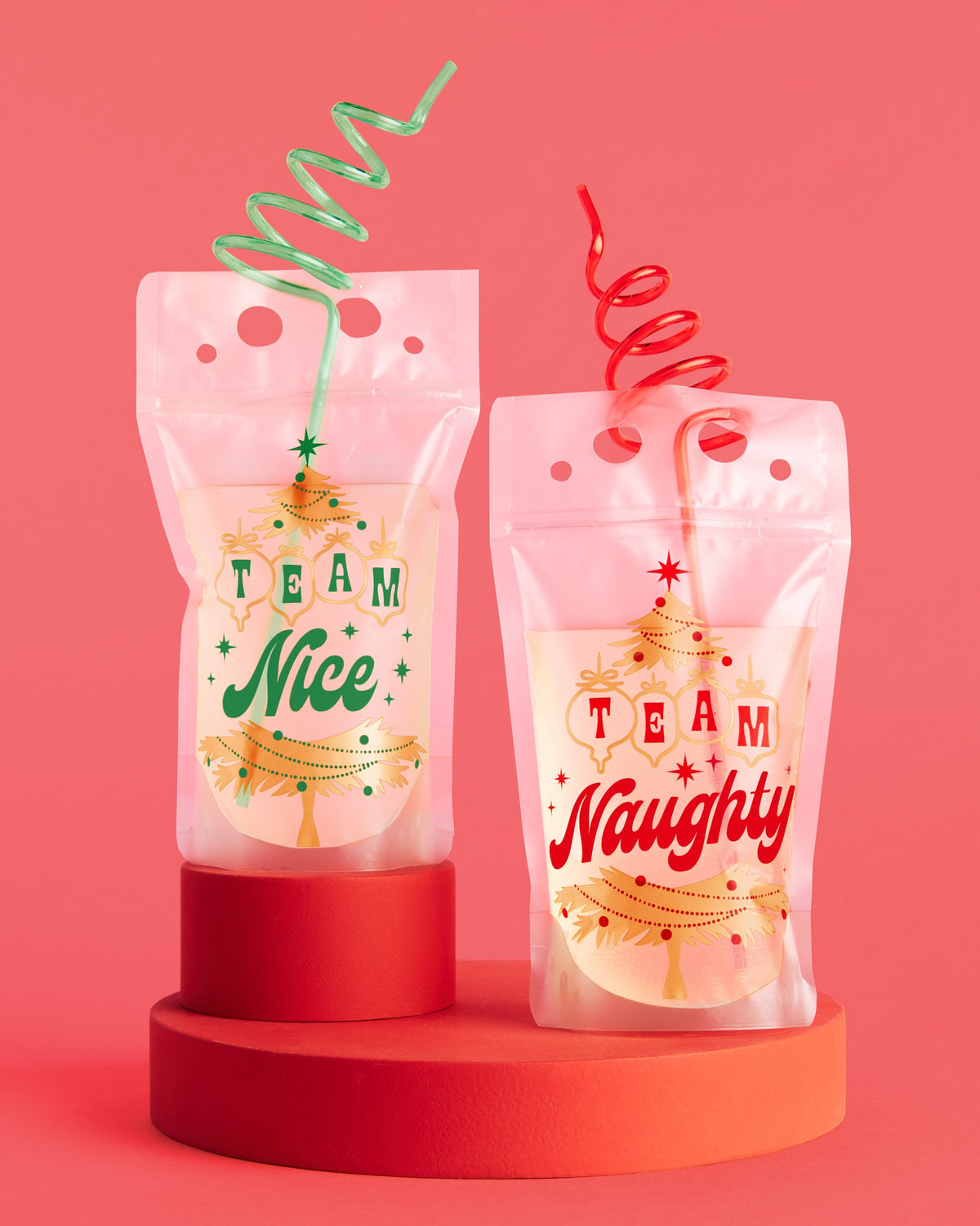 Team Naughty + Nice Drink Pouches