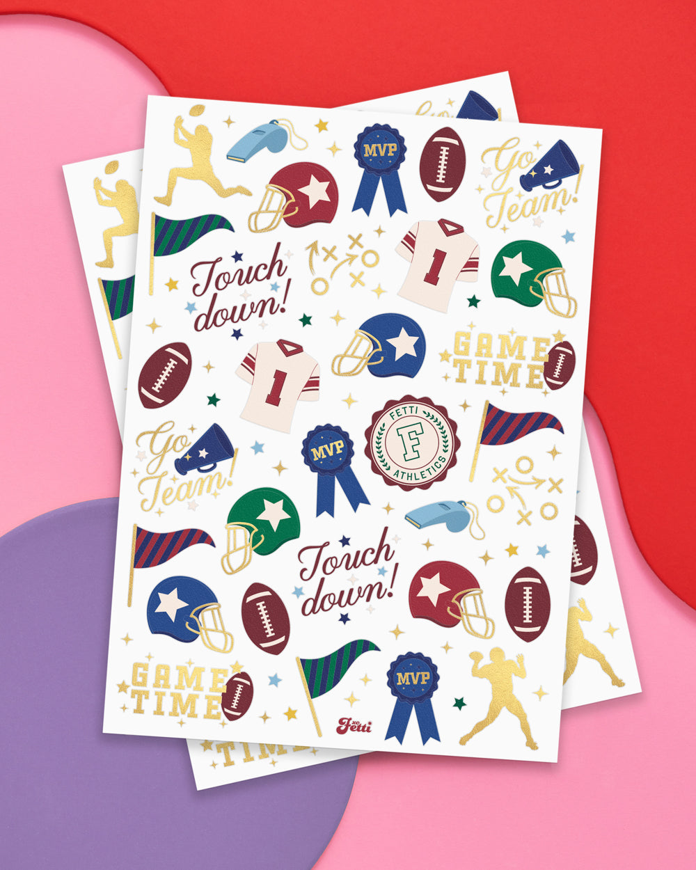 Varsity Tats - 64 foil temporary tattoos