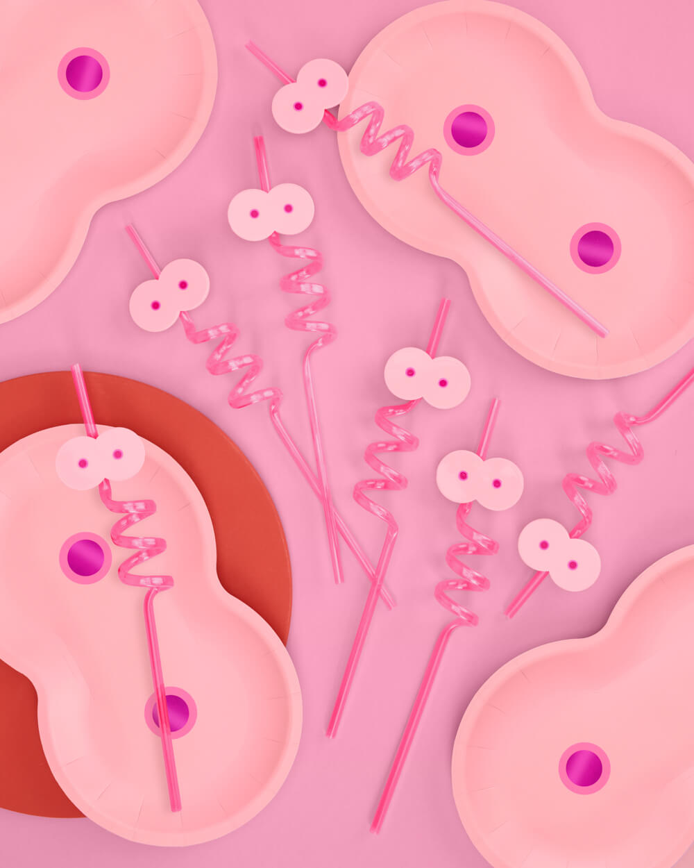 Breast In Show Straws - 8 reusable straws