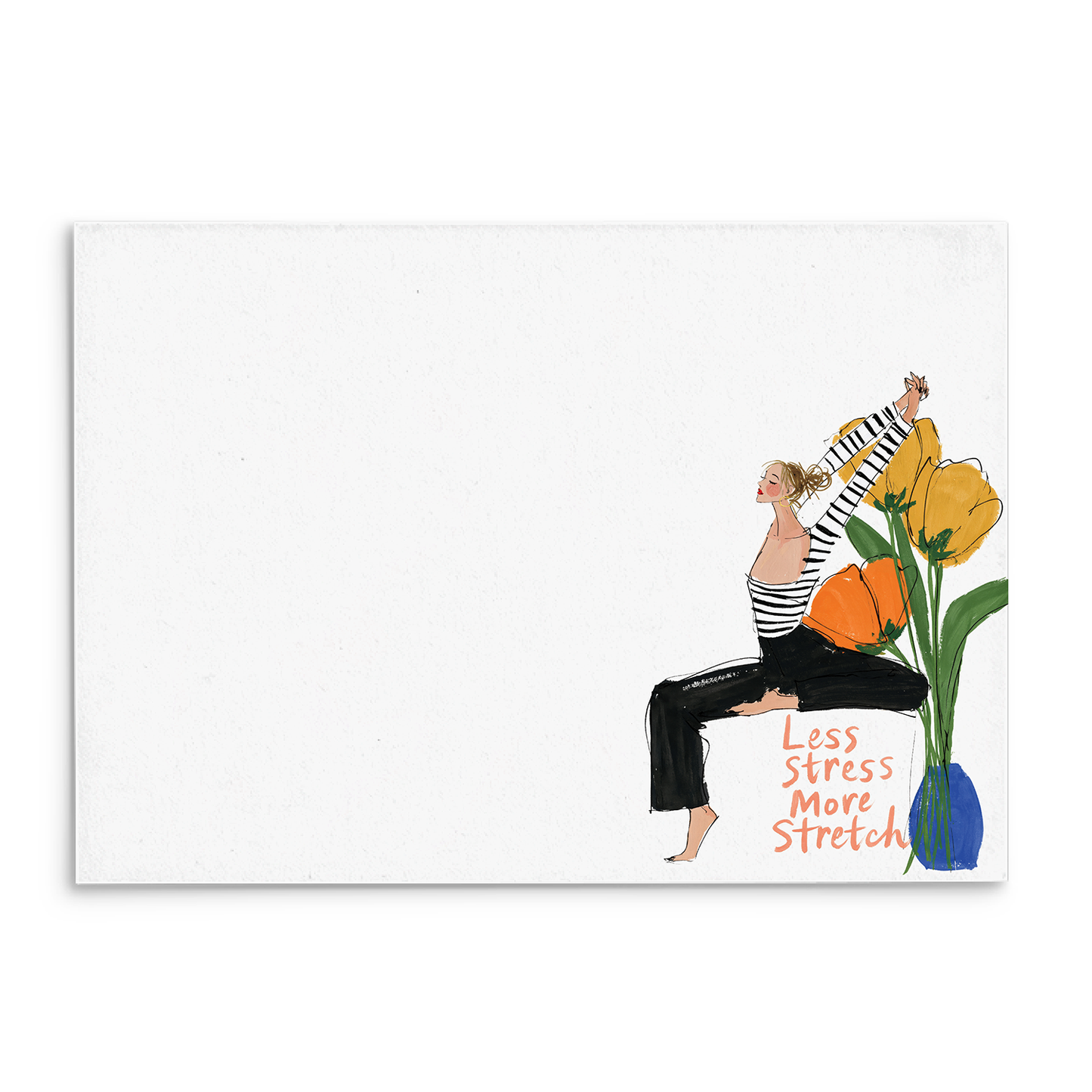 Yoga Stretch Panel Note Cards A2 - 1