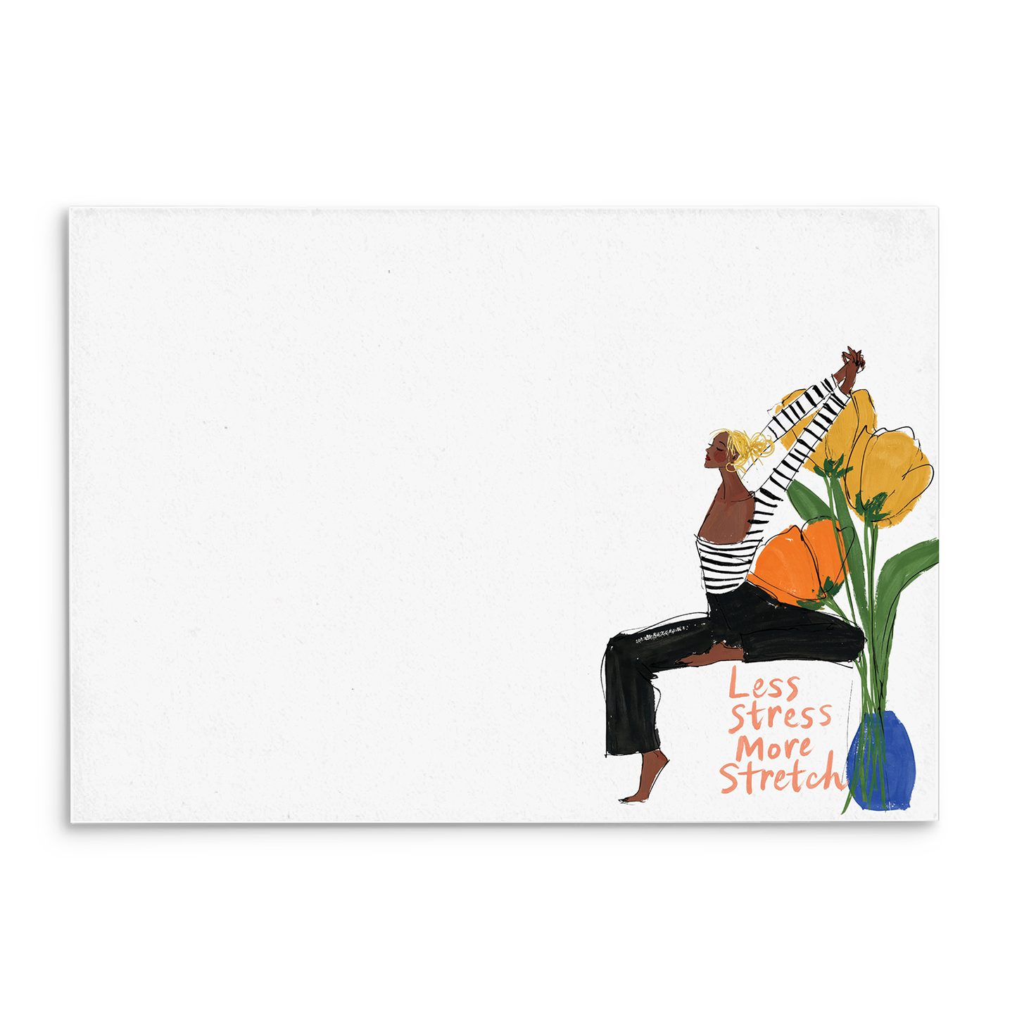 Yoga Stretch Panel Note Cards A2 - 4