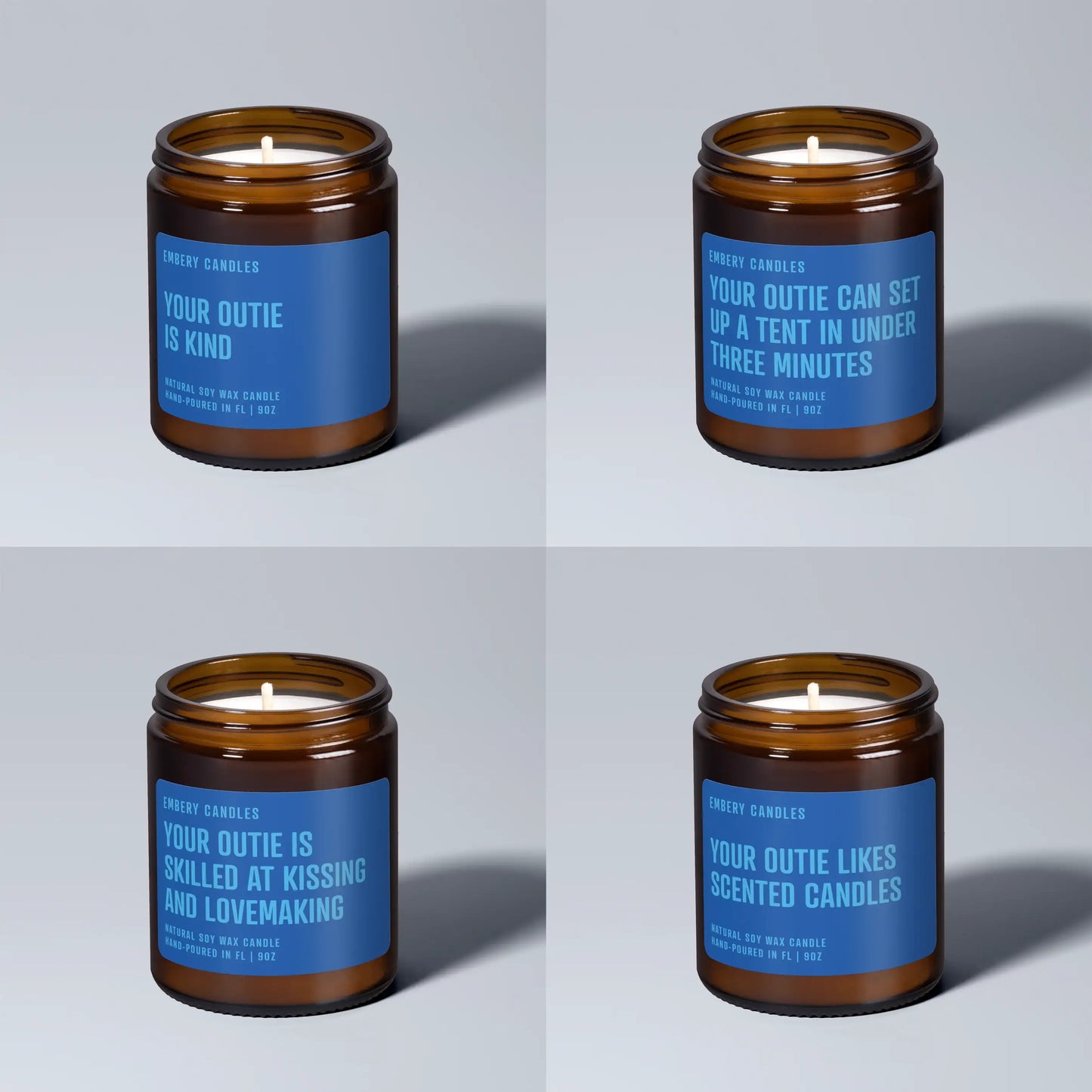 Custom Outie Wellness Fact | Soy Wax Scented Candle