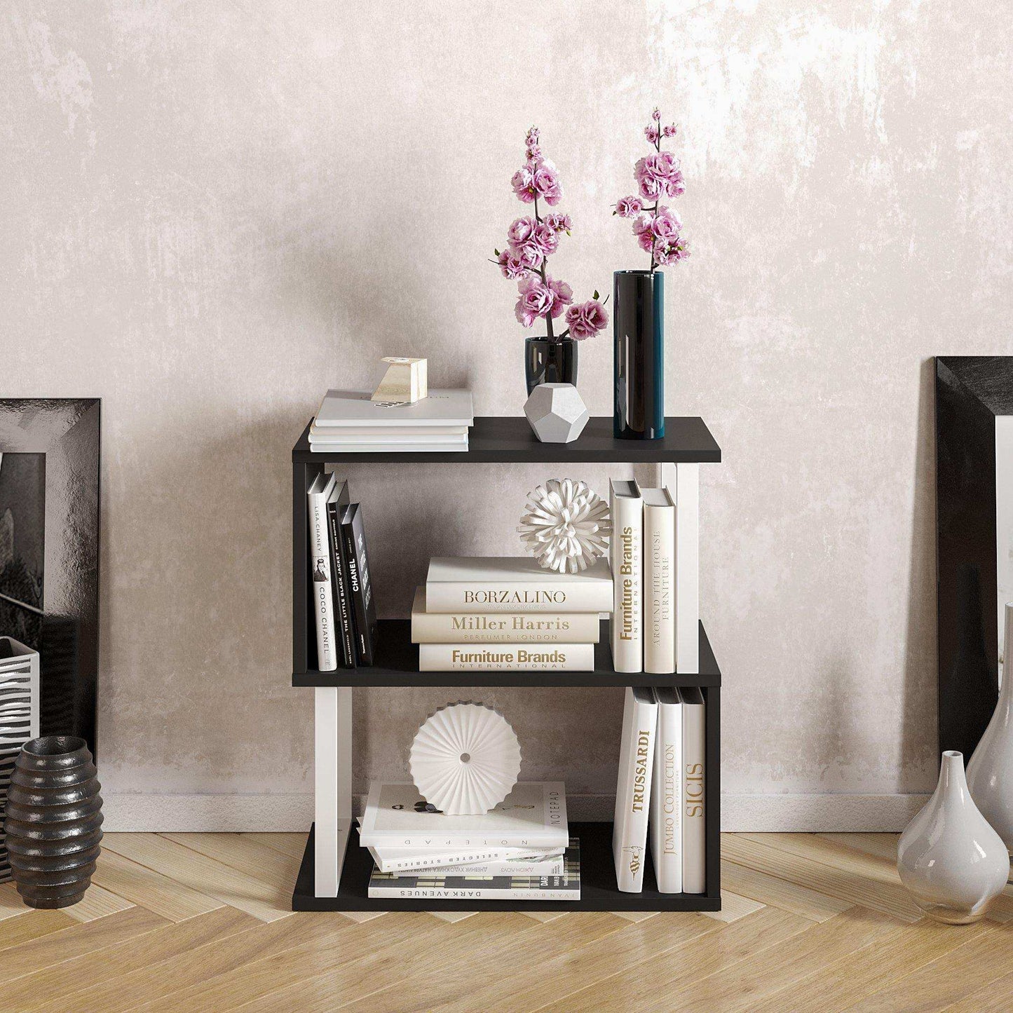 Lima 25'' Metal Wood Side End Table
