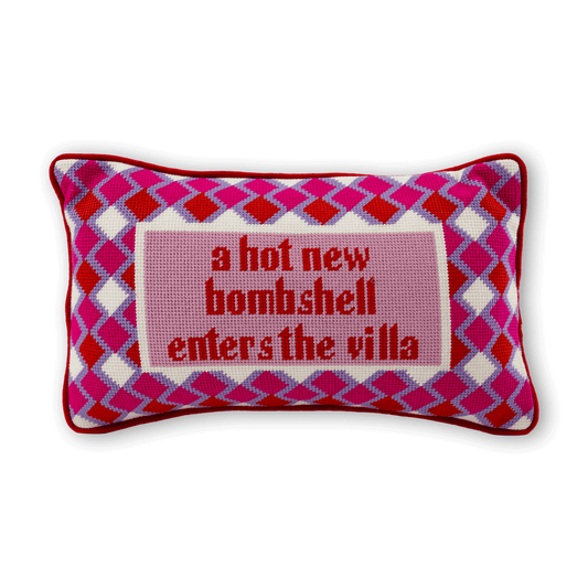 Hot New Bombshell Needlepoint Pillow