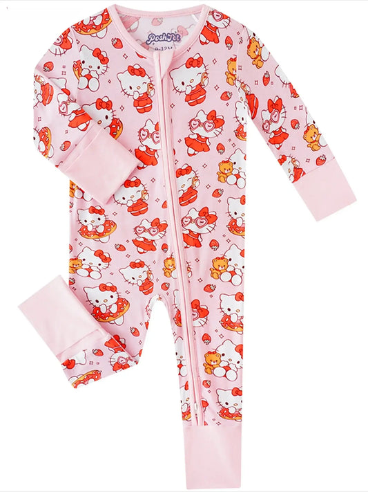 PoshTOT Sanrio Hello Kitty Bamboo Baby Convertible Zippy Romper