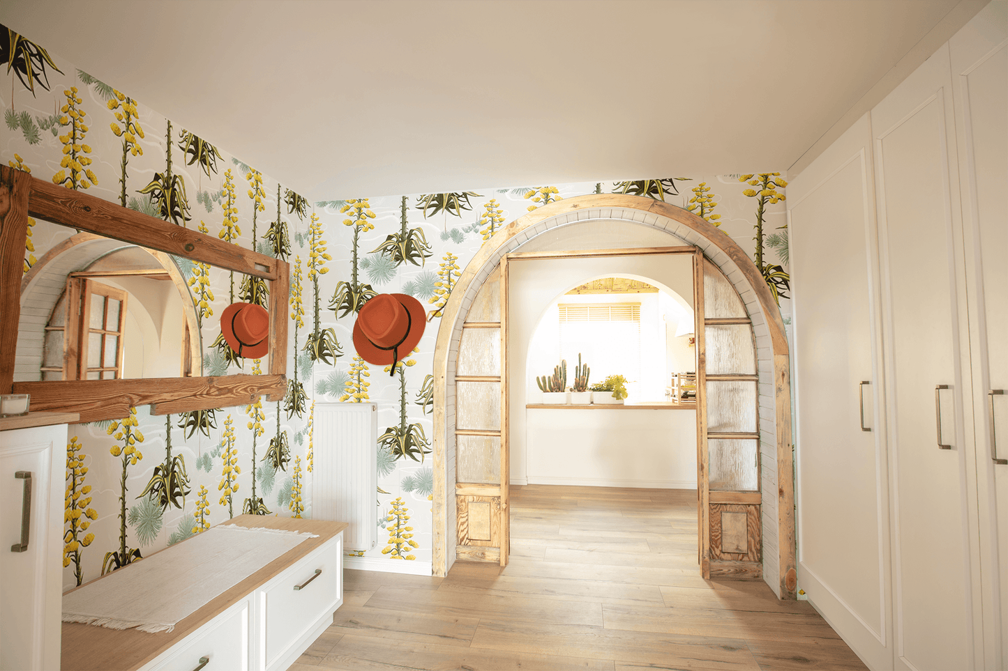 Agave Valley Wallpaper, off-white