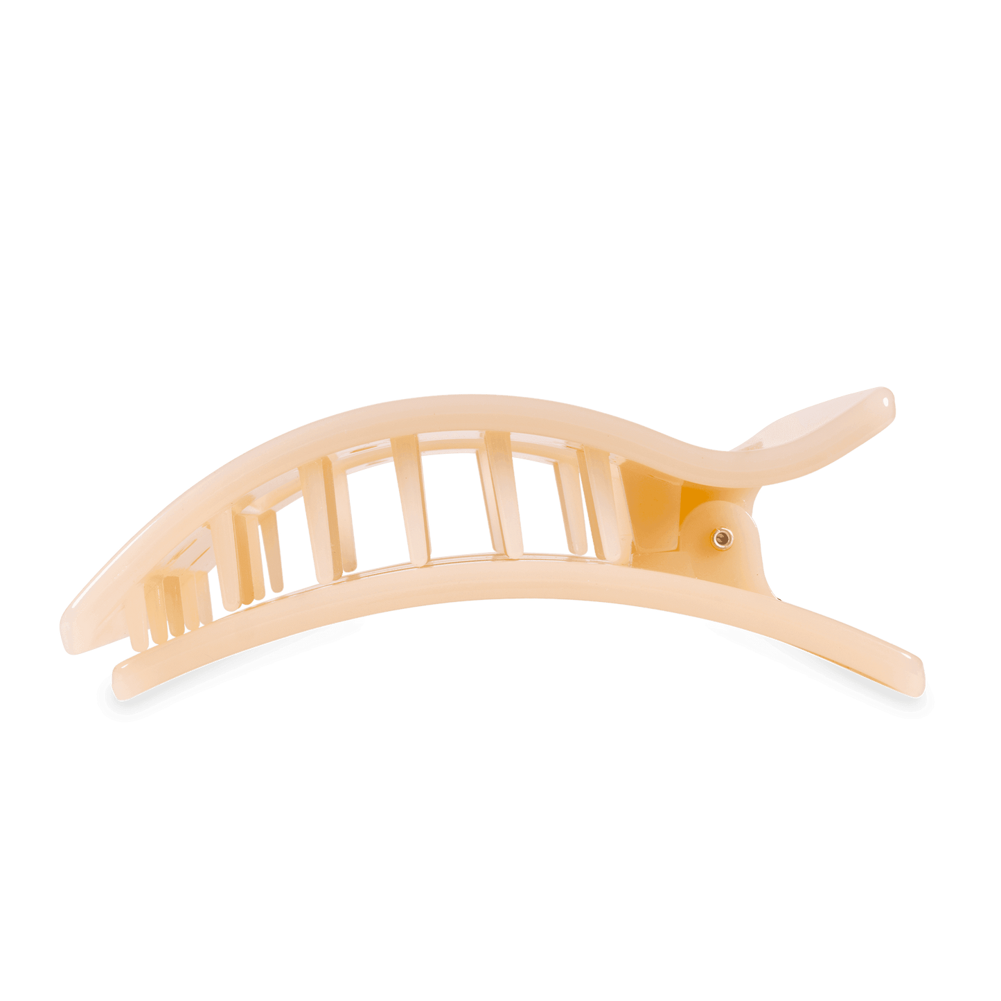 Almond Beige Large Flat Rectangle Hair Clip