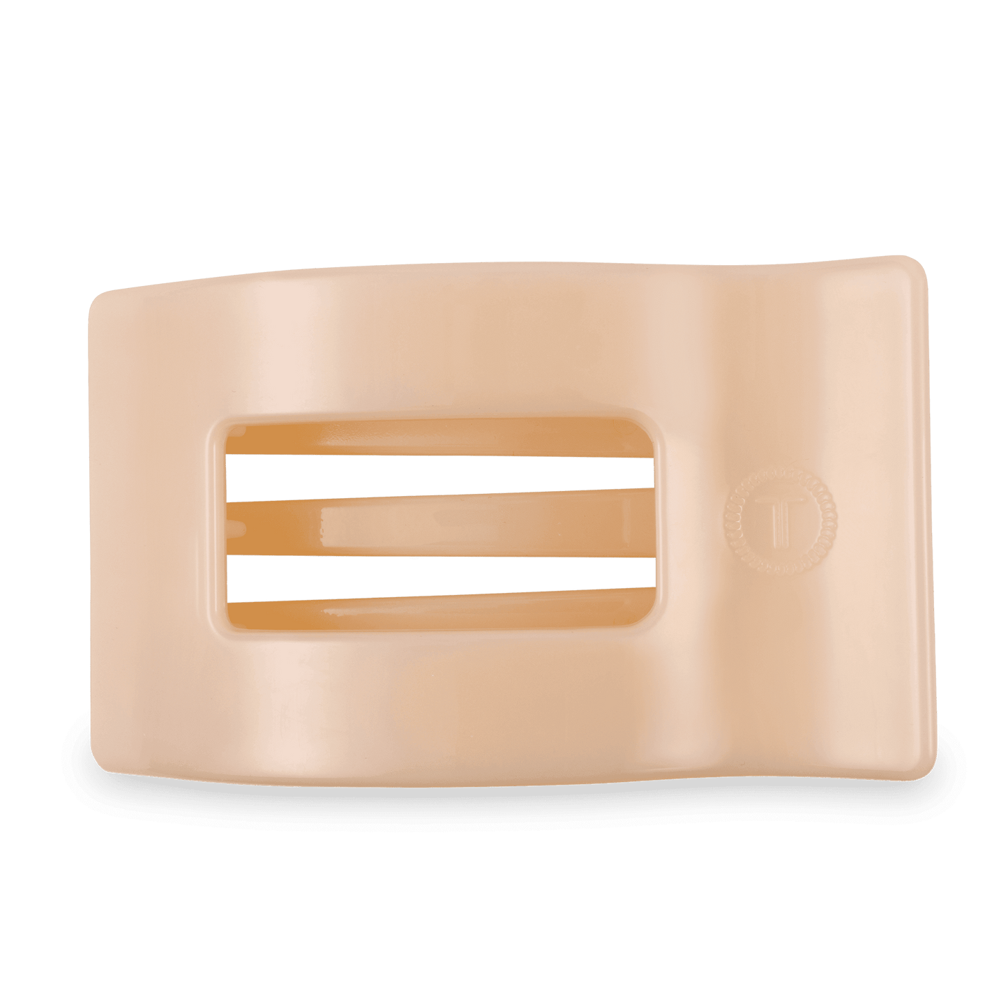 Almond Beige Large Flat Rectangle Hair Clip