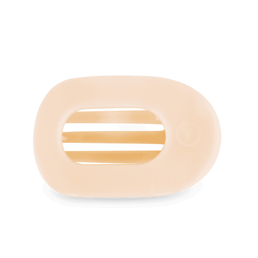 Almond Beige Large Flat Round Hair Clip