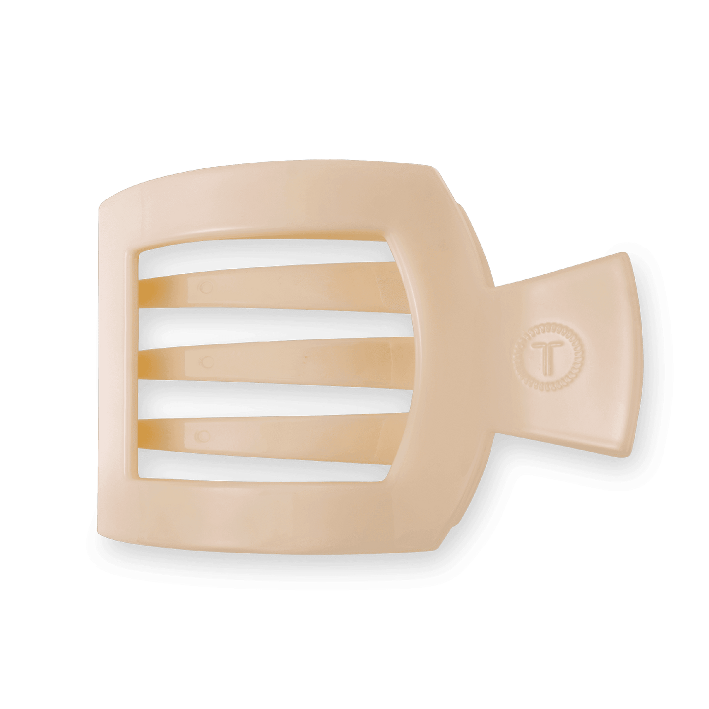 Almond Beige Large Flat Square Hair Clip