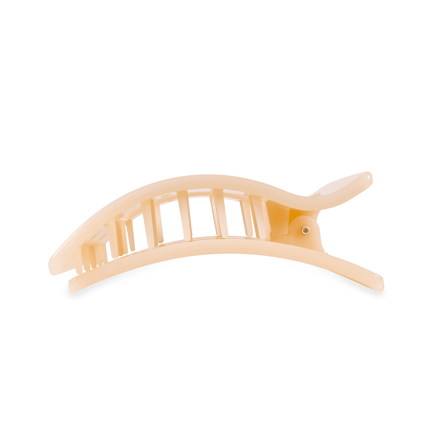 Almond Beige Medium Flat Rectangle Hair Clip