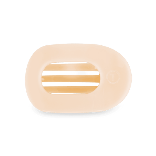 Almond Beige Medium Flat Round Hair Clip