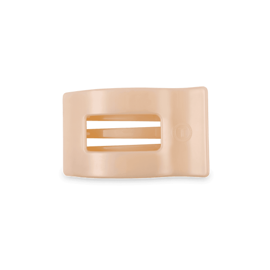 Almond Beige Small Flat Rectangle Hair Clip
