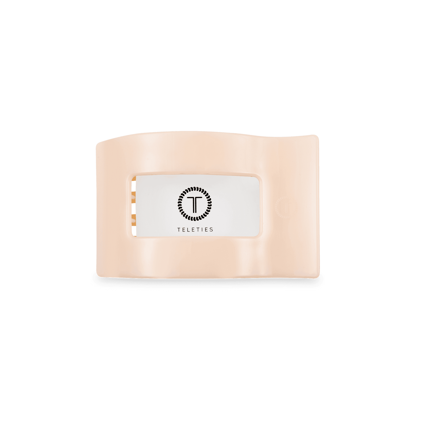 Almond Beige Small Flat Rectangle Hair Clip