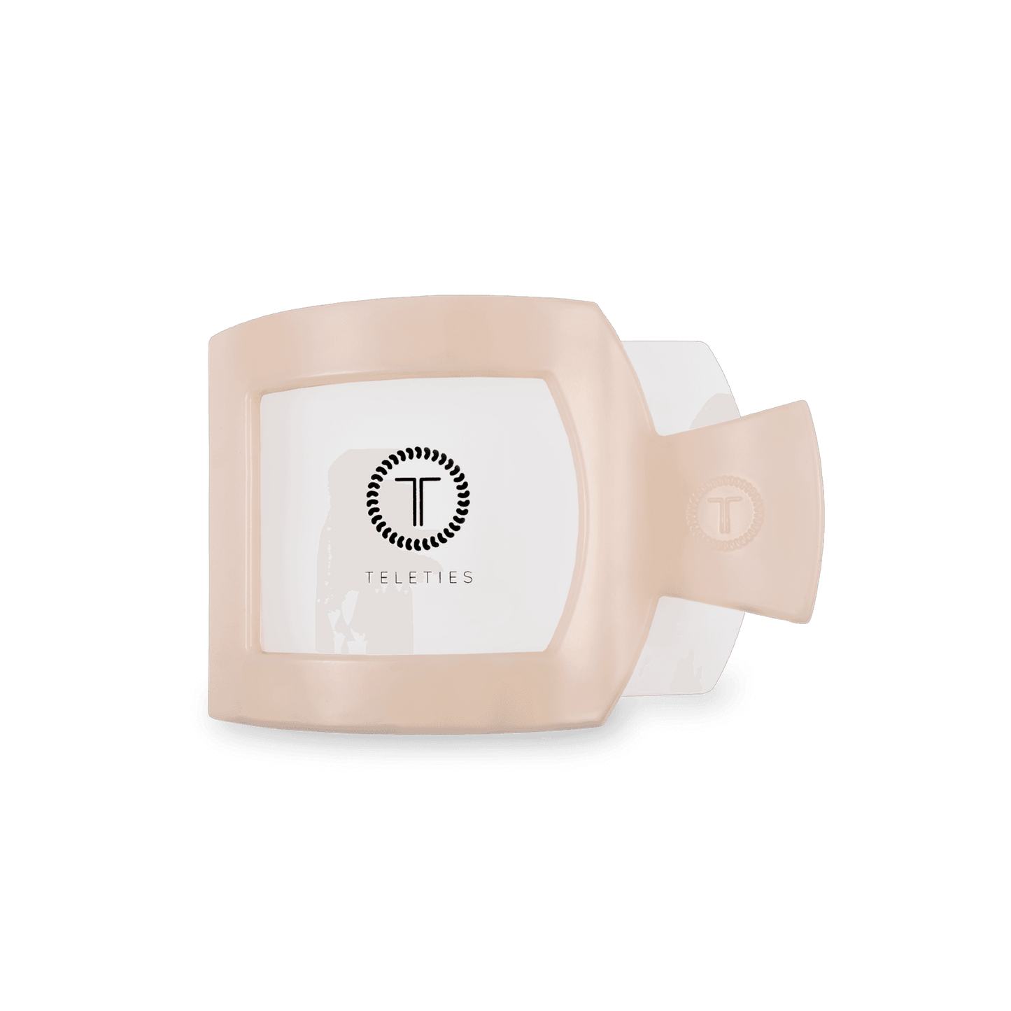 Almond Beige Small Flat Square Hair Clip
