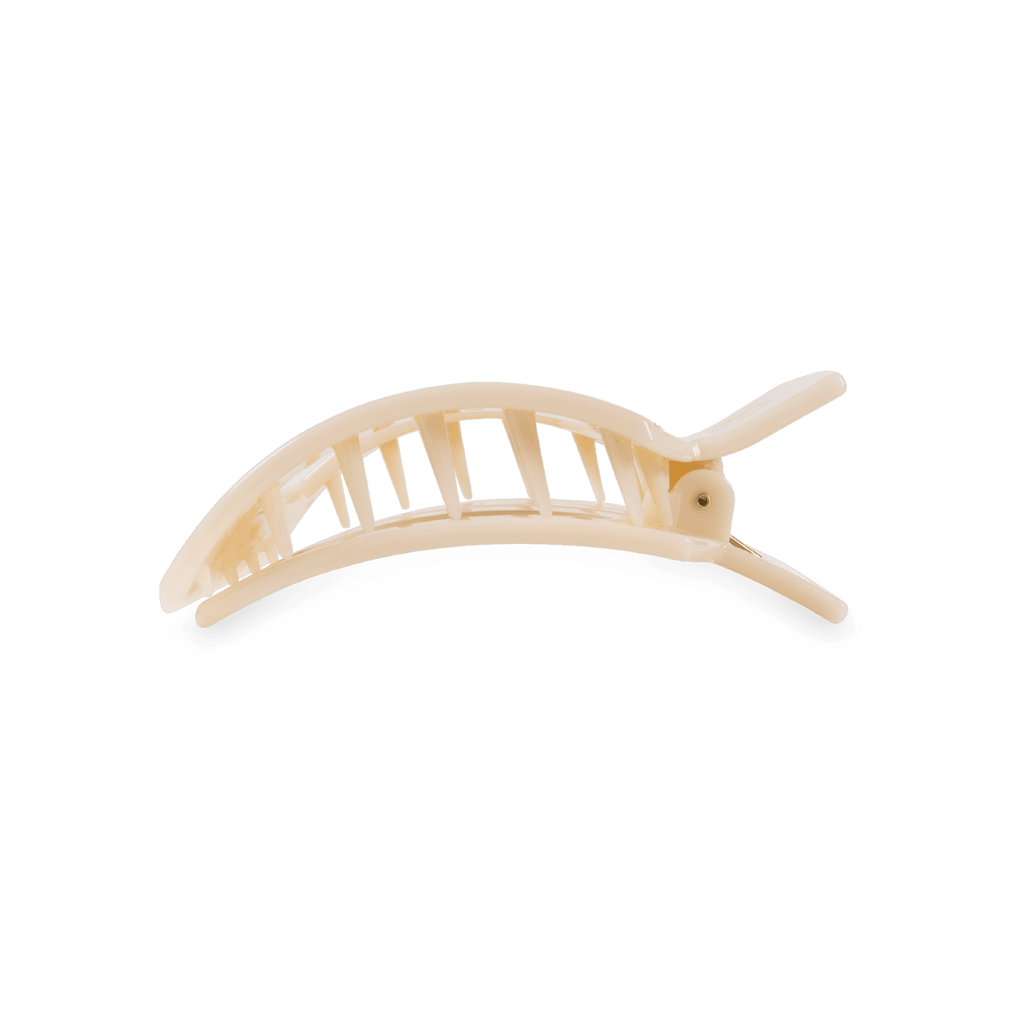 Almond Beige Small Flat Square Hair Clip