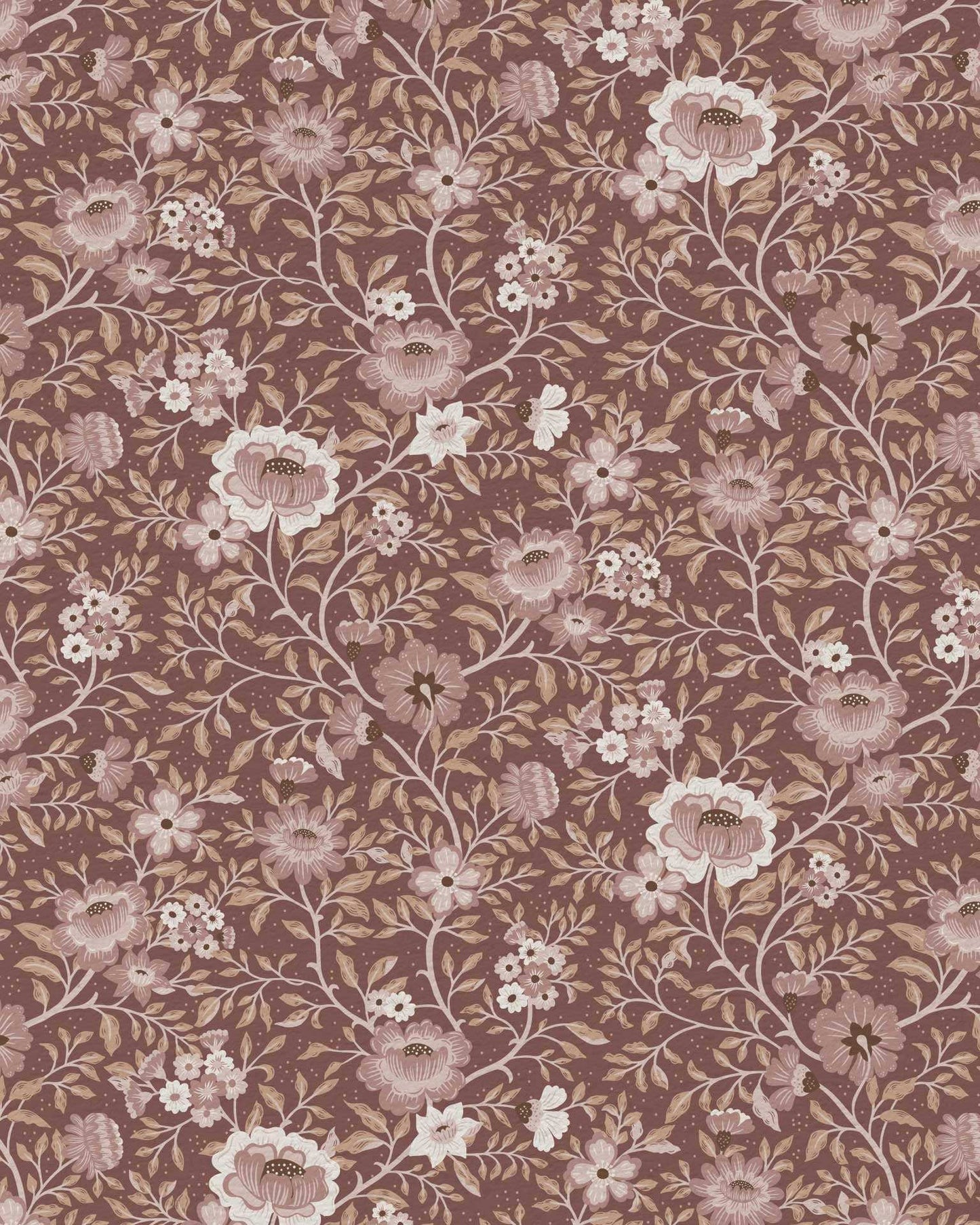 Annabelle Wallpaper in Plumwood Rose