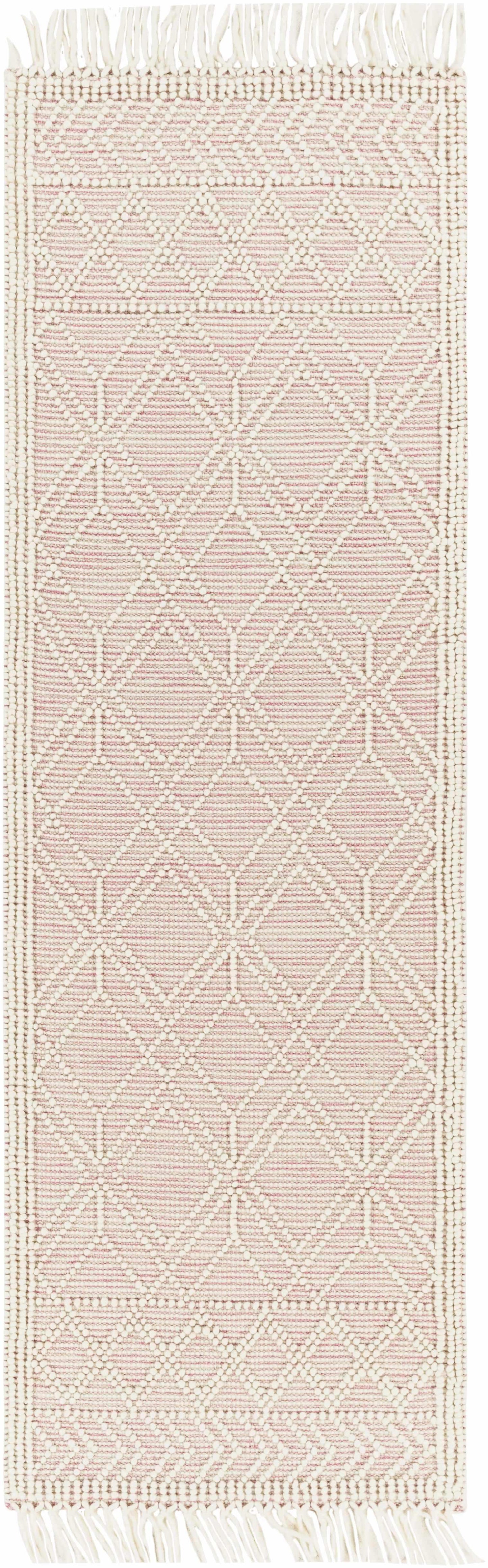 Ramsbury Soft Pink Wool Rug - Clearance