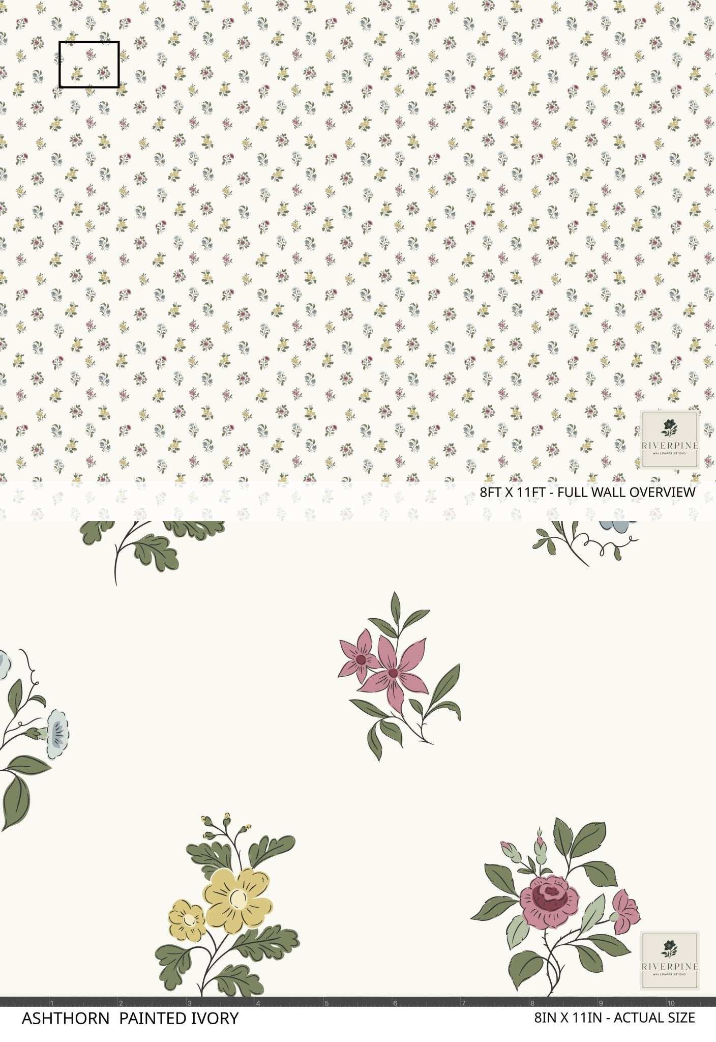 Ashthorn Wallpaper in Painted Ivory