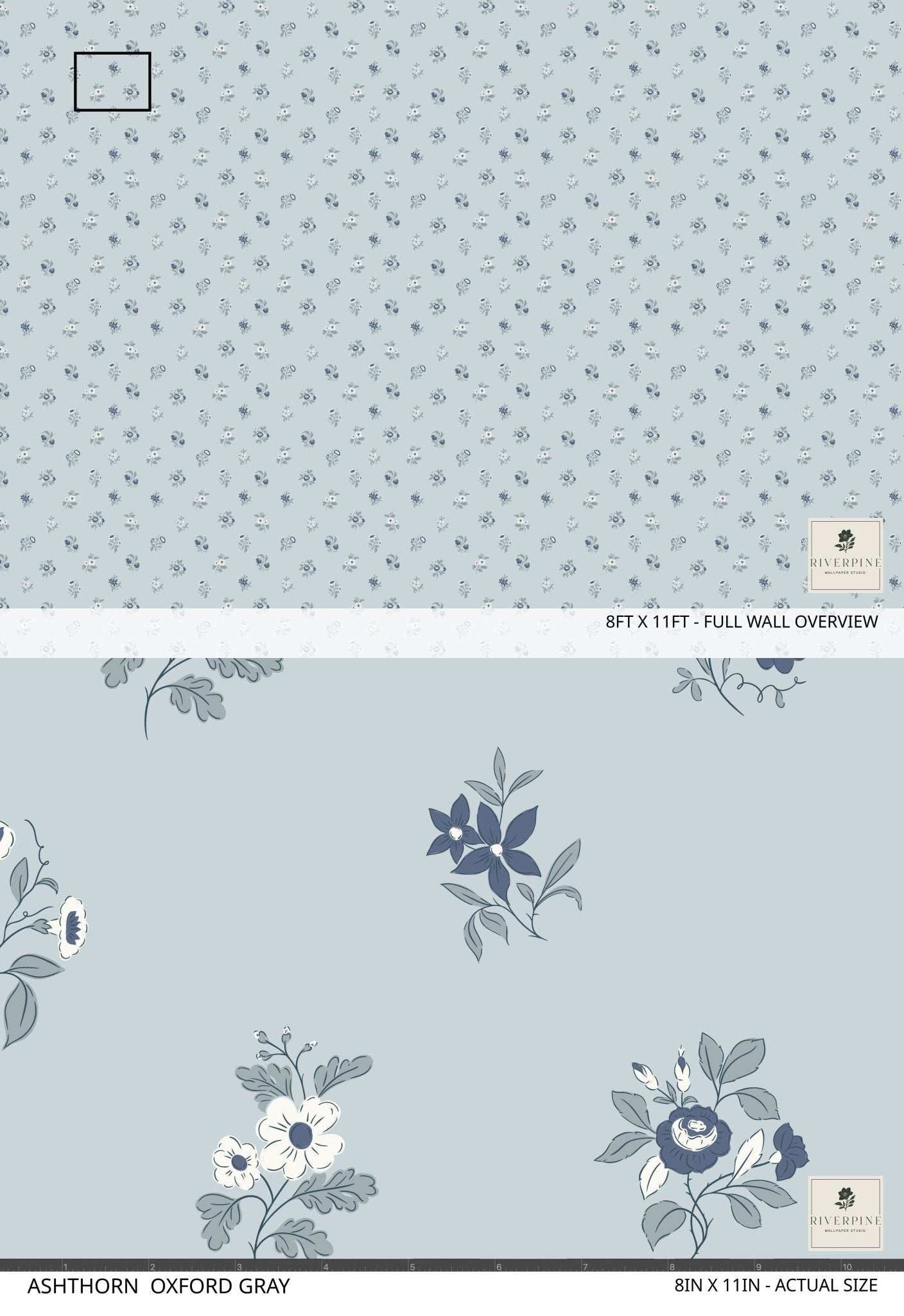 Ashthorn Wallpaper Oxford Gray