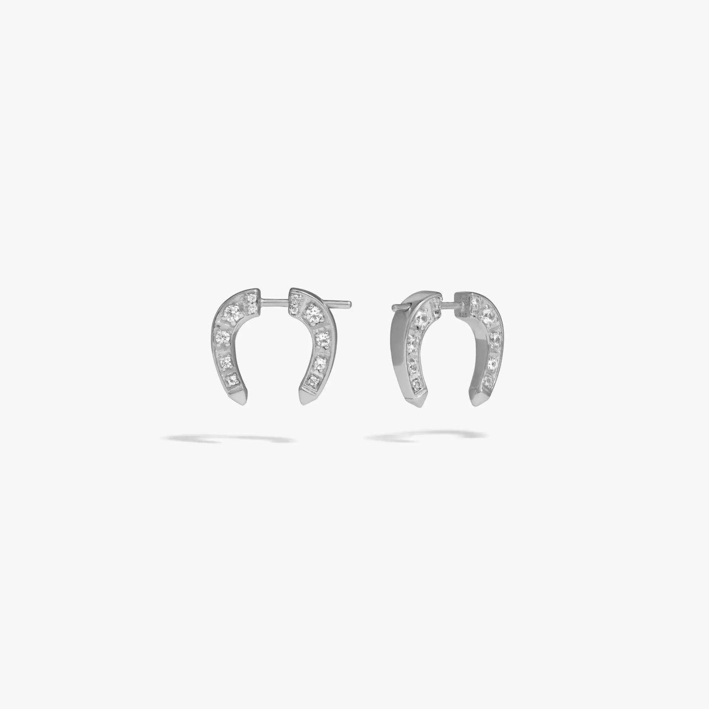 Sapphire Horseshoe Earring