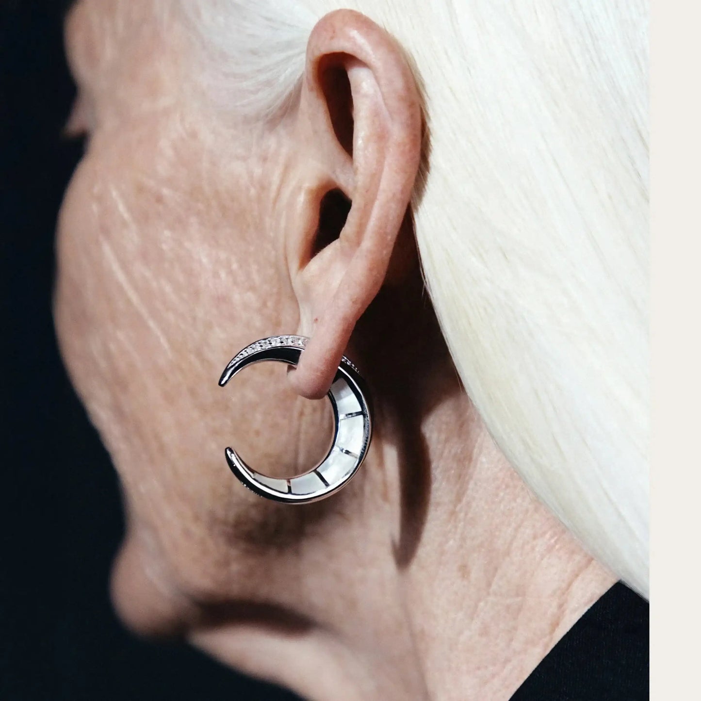 Statement Crescent Moon Earrings