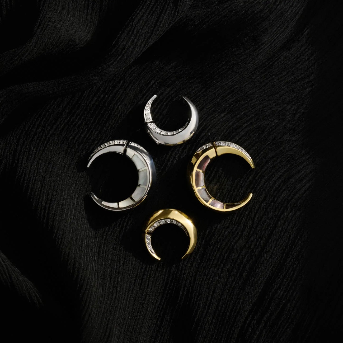 Statement Crescent Moon Earrings