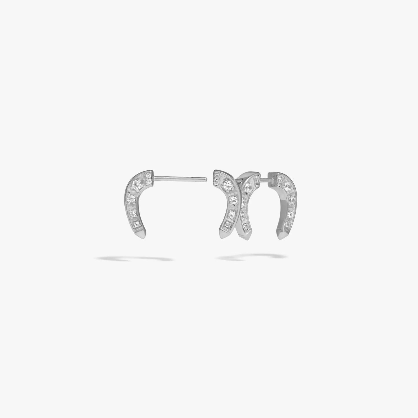 Sapphire Horseshoe Earring