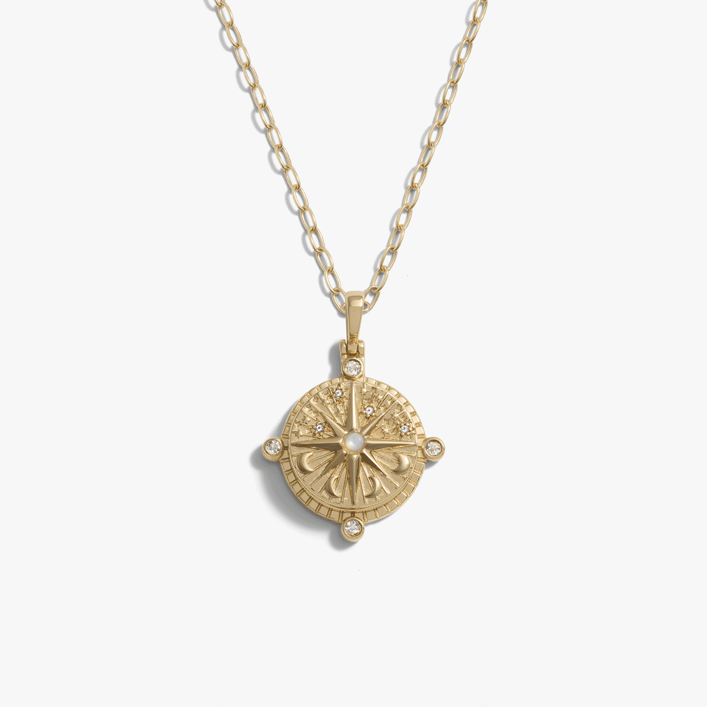 Compass Locket Necklace