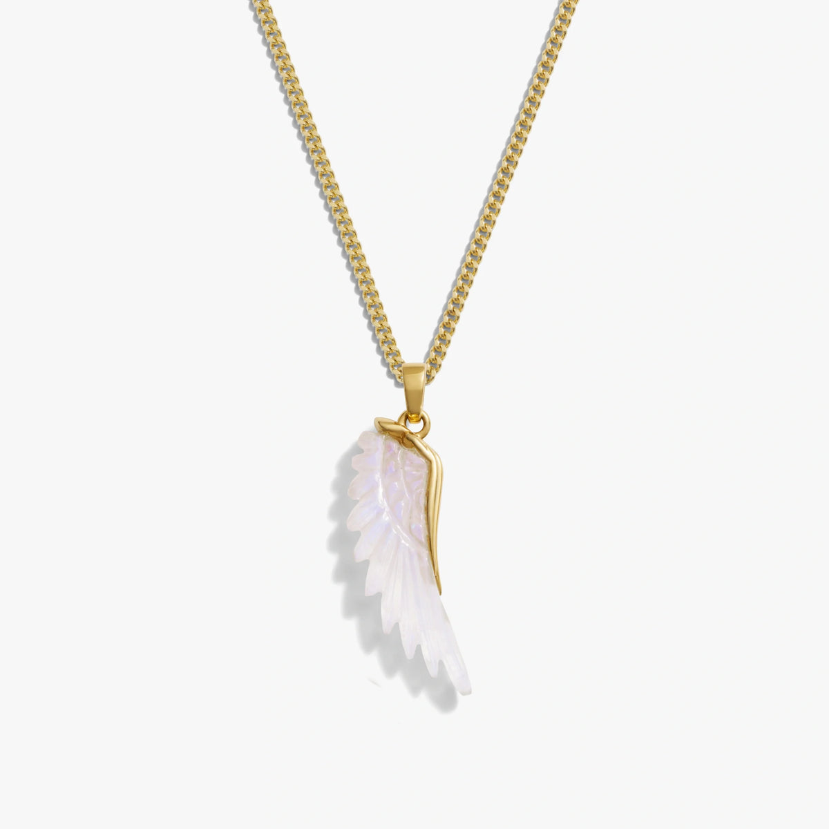 Carved Wing Figaro Necklace