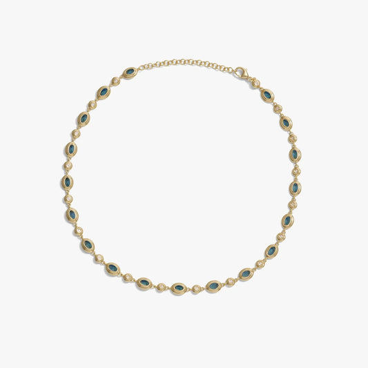Gemstone Tennis Necklace