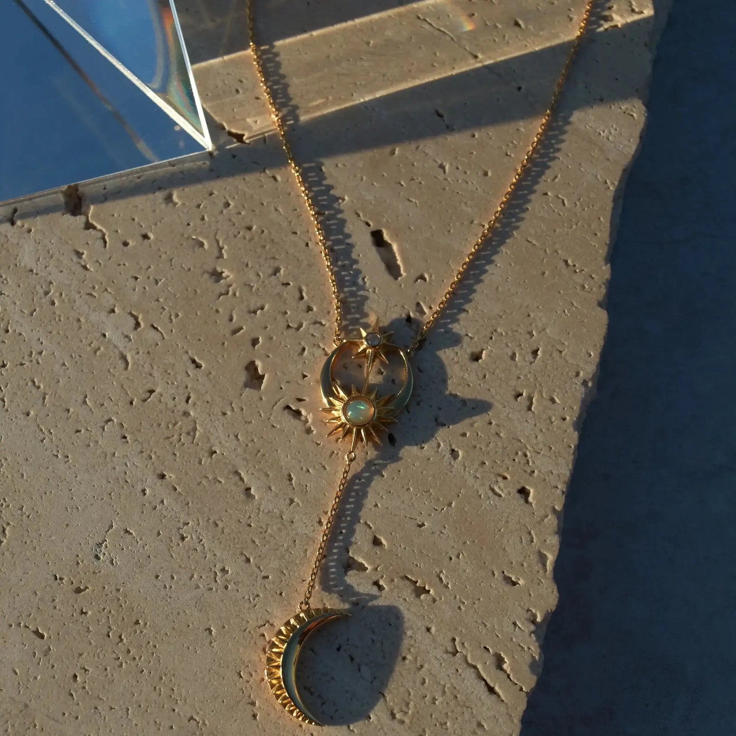 Sun / Moon & Stars Lariat Necklace