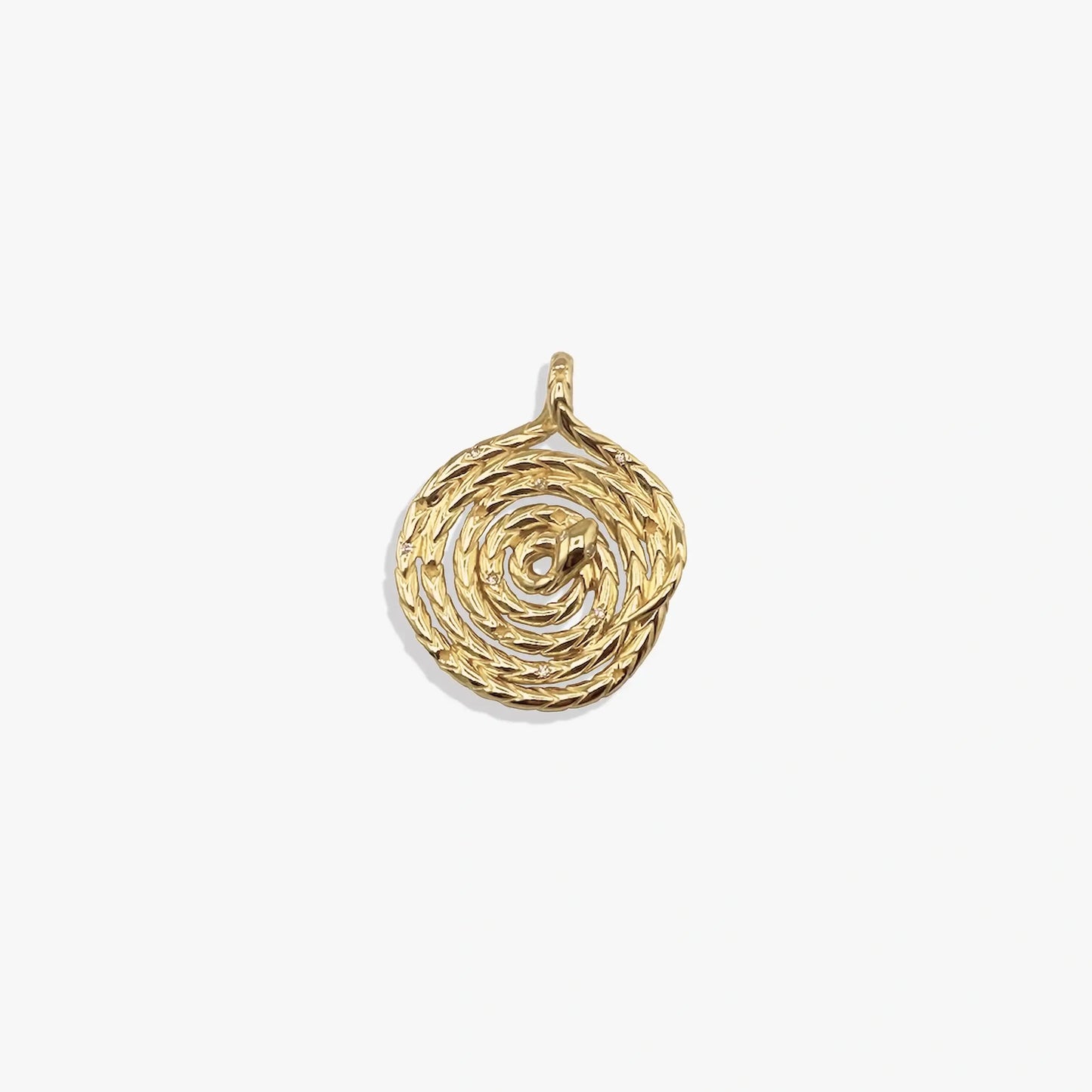Sapphire Spiral Snake Coin