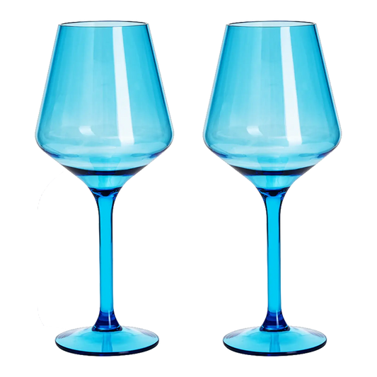 Saint Tropez Acrylic Stemmed Wine Glassware, Set of 2