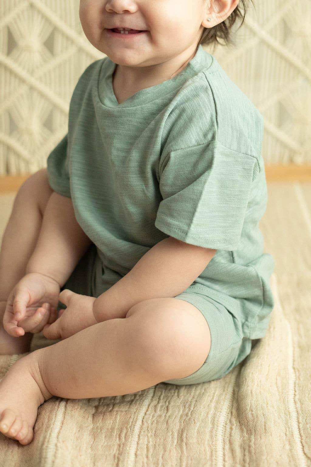 Emoji/Smiley face Short Sleeve Baby Lounge set