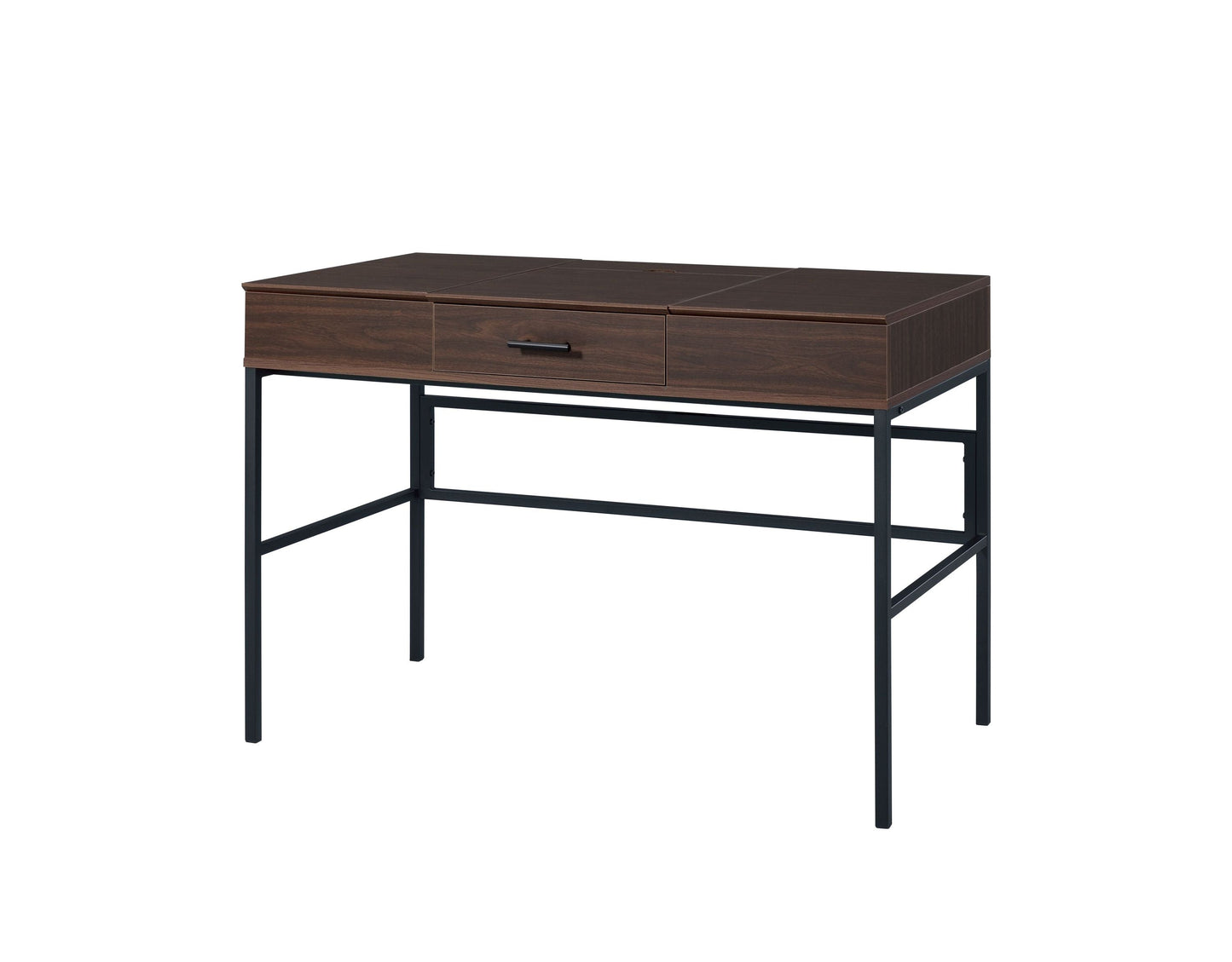 Verster Oak & Black Finish Writing Desk W/USB
