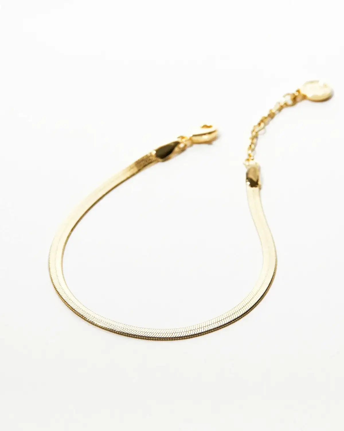Paved Herringbone Chain Anklet