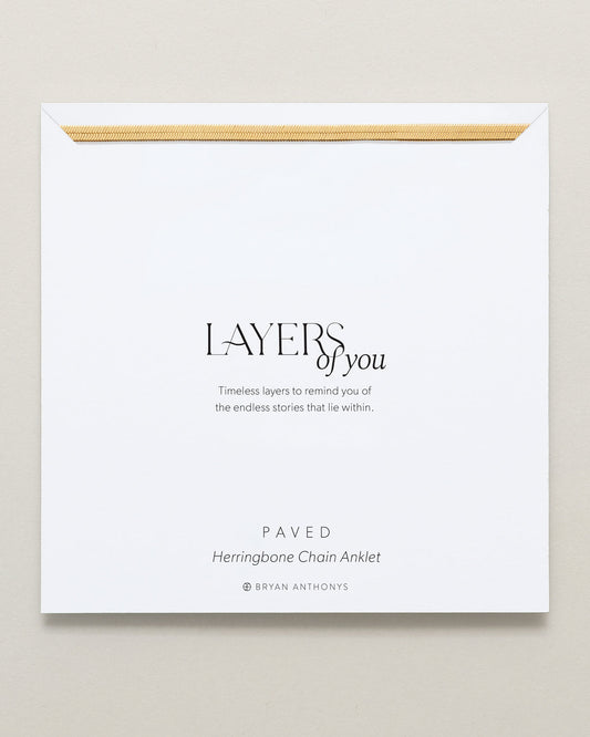 Paved Herringbone Chain Anklet