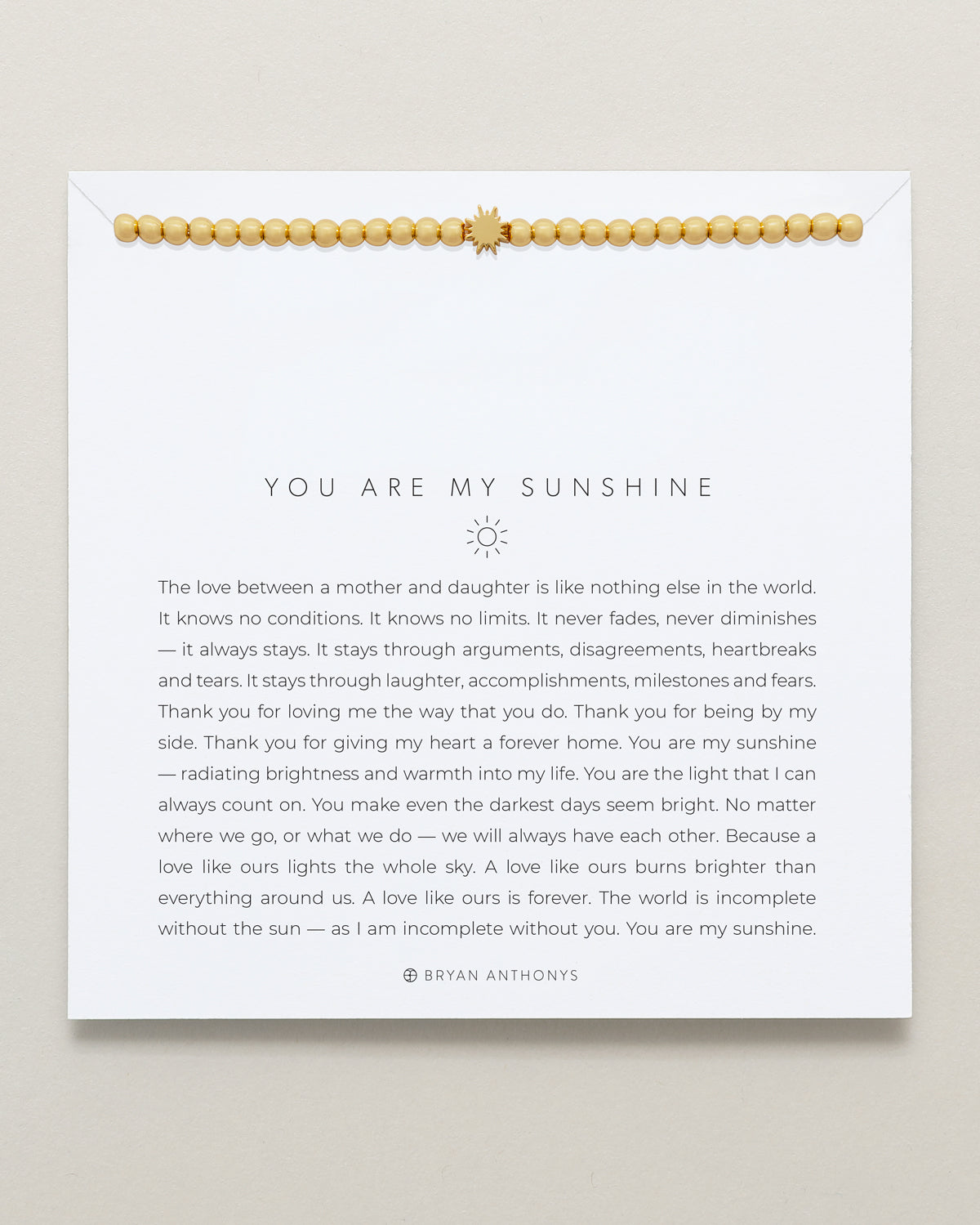 You Are My Sunshine Beaded Icon Bracelet