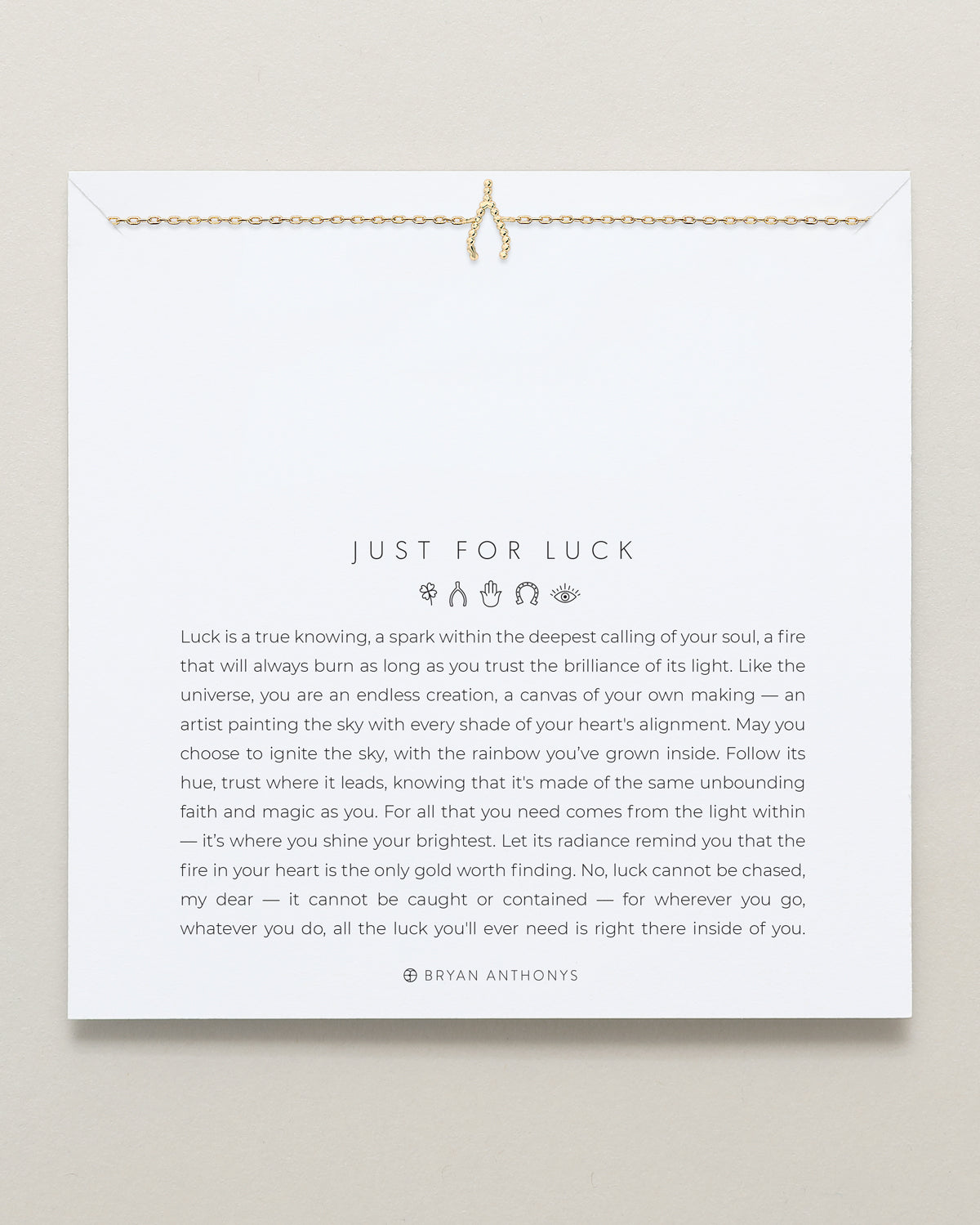 Just For Luck Wishbone Bracelet