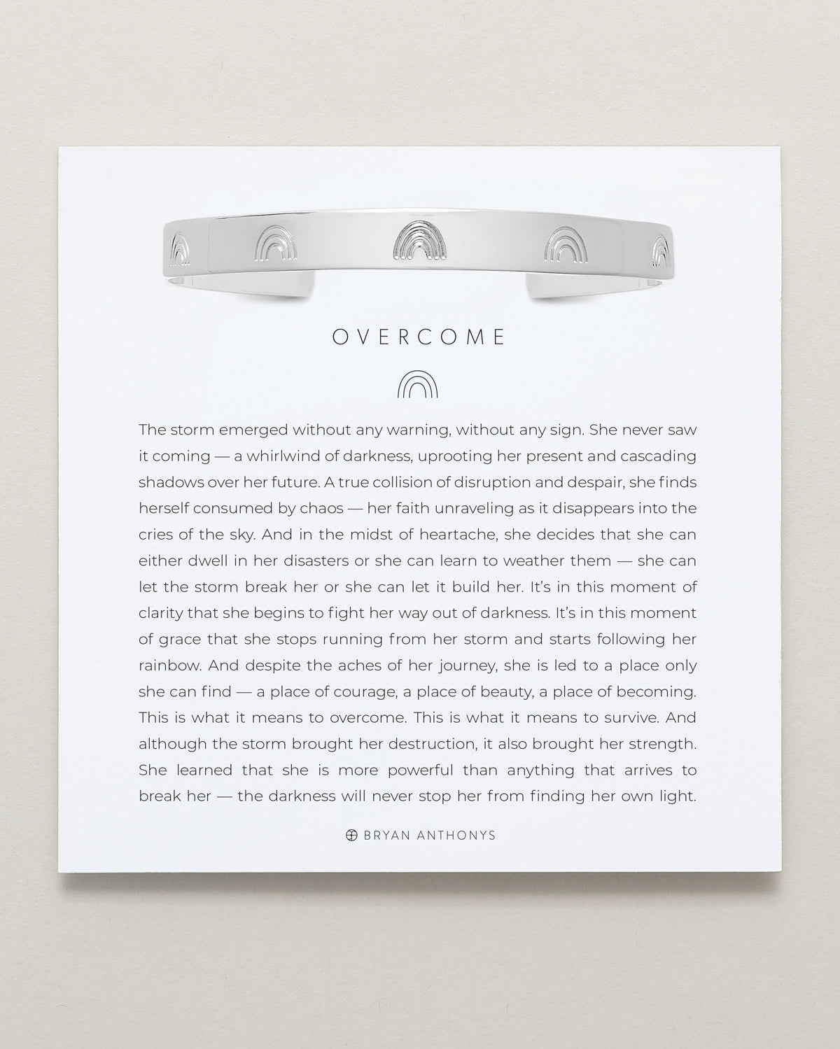 Overcome Engraved Cuff