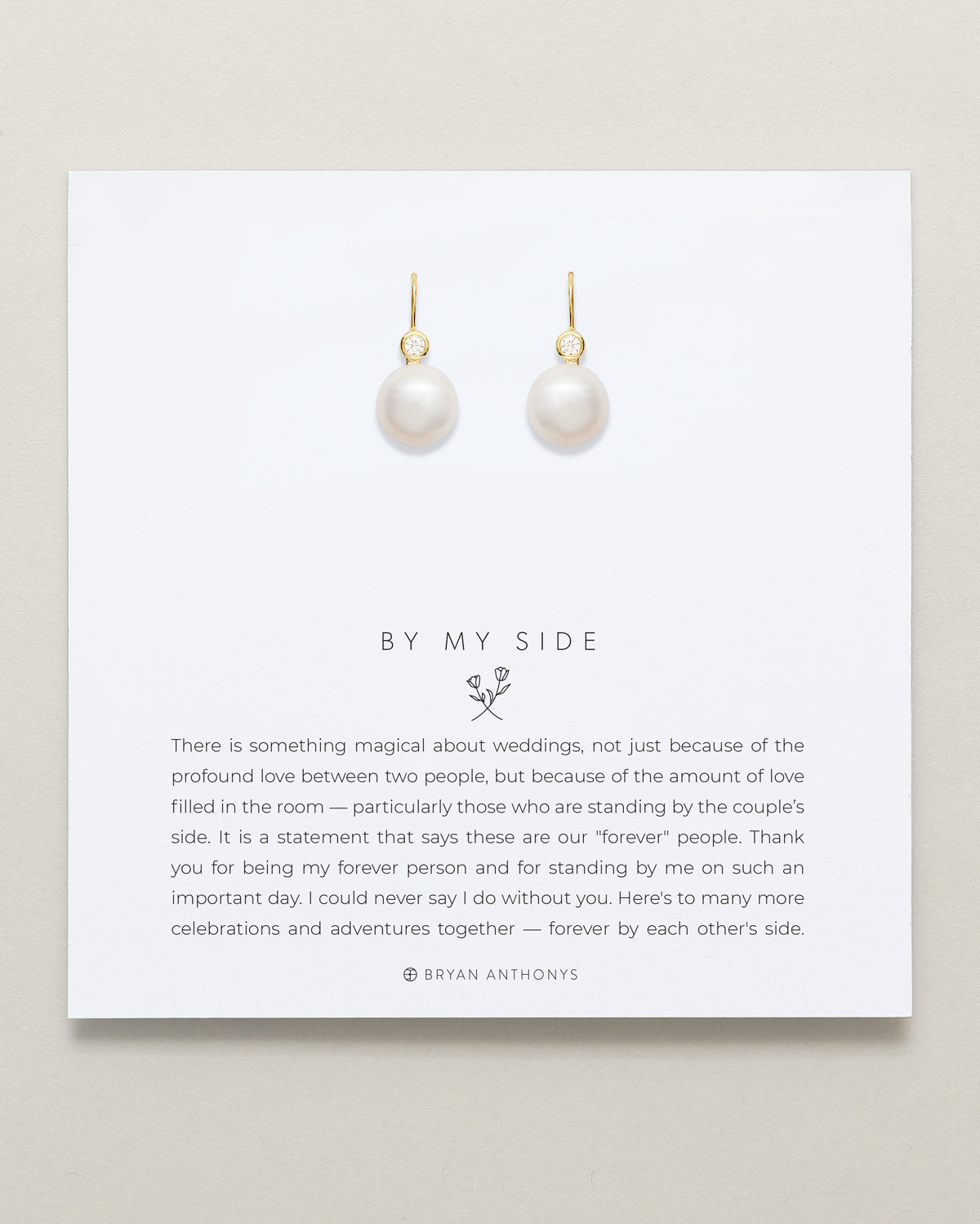 By My Side Pearl Drop Earrings