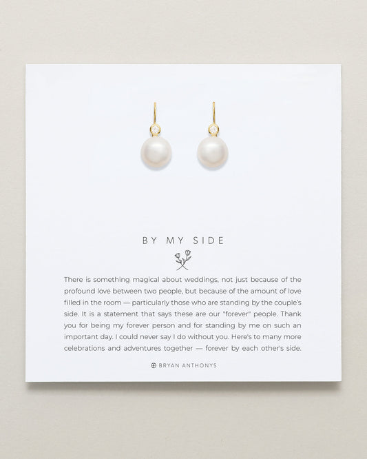 By My Side Pearl Drop Earrings